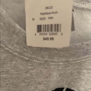 Gray Sweatshirt with Applique Design